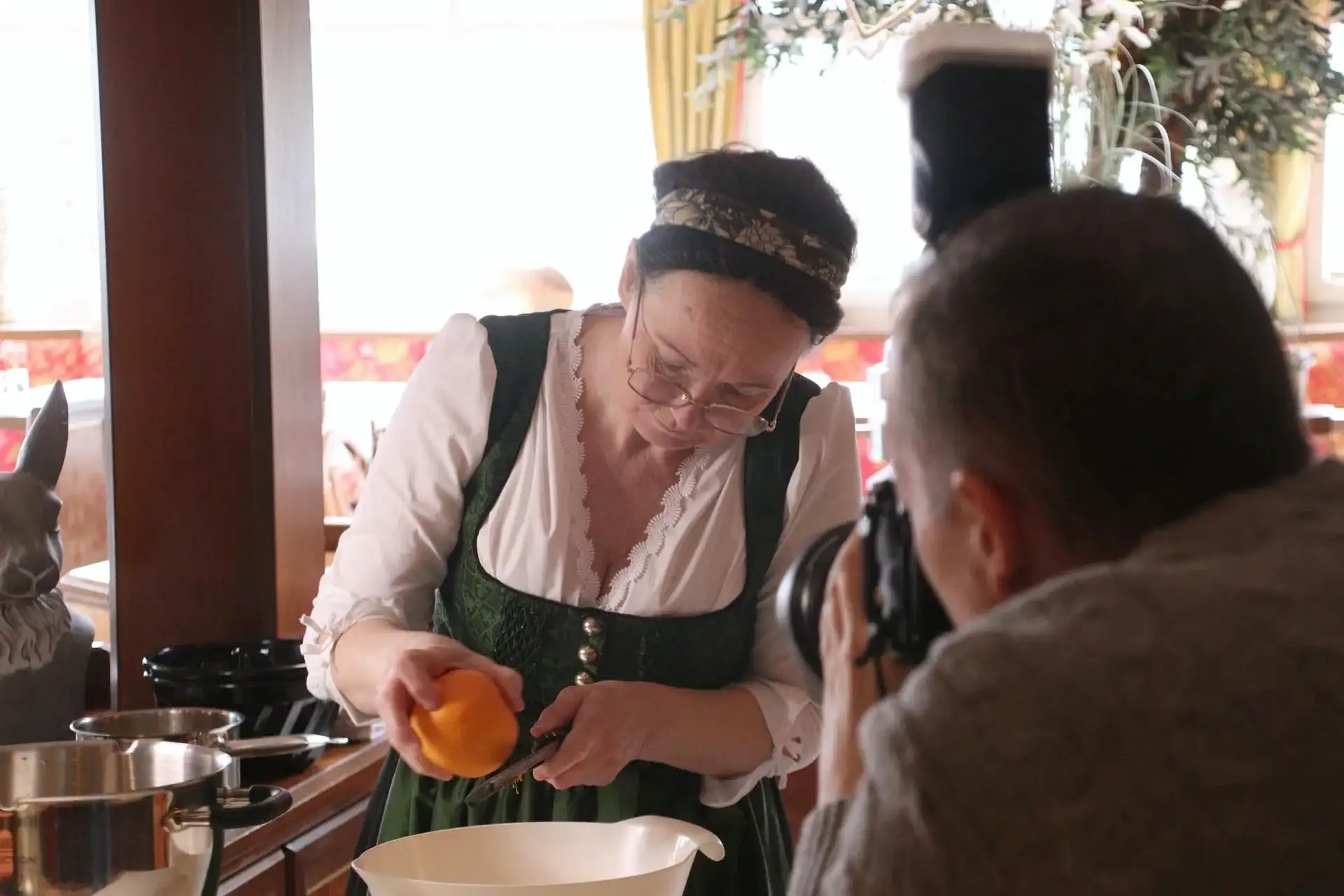 Silvia in der Hotelküche
